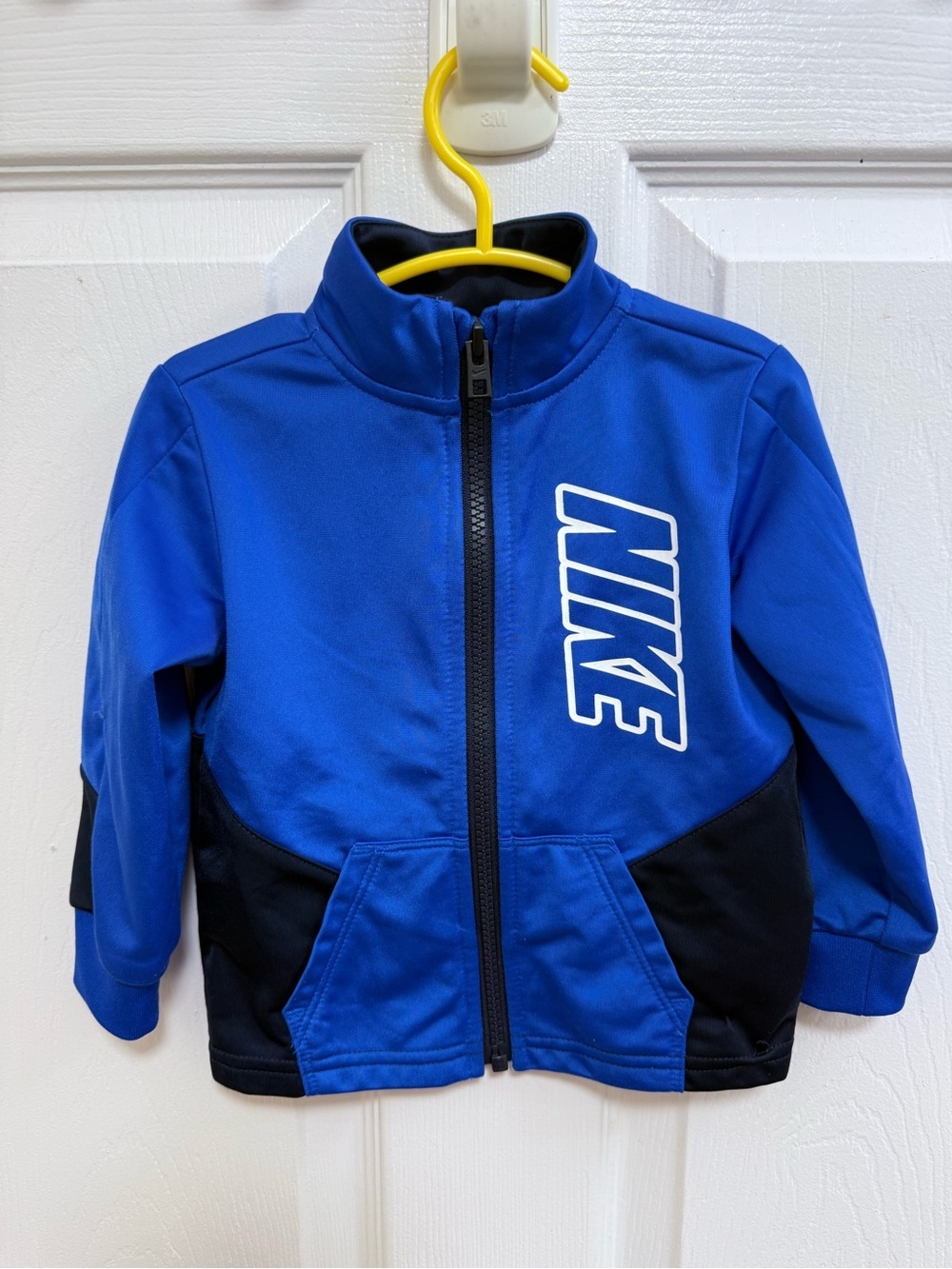 Nike Royal Blue & Black Full-Zip Track Jacket, Size 18 months